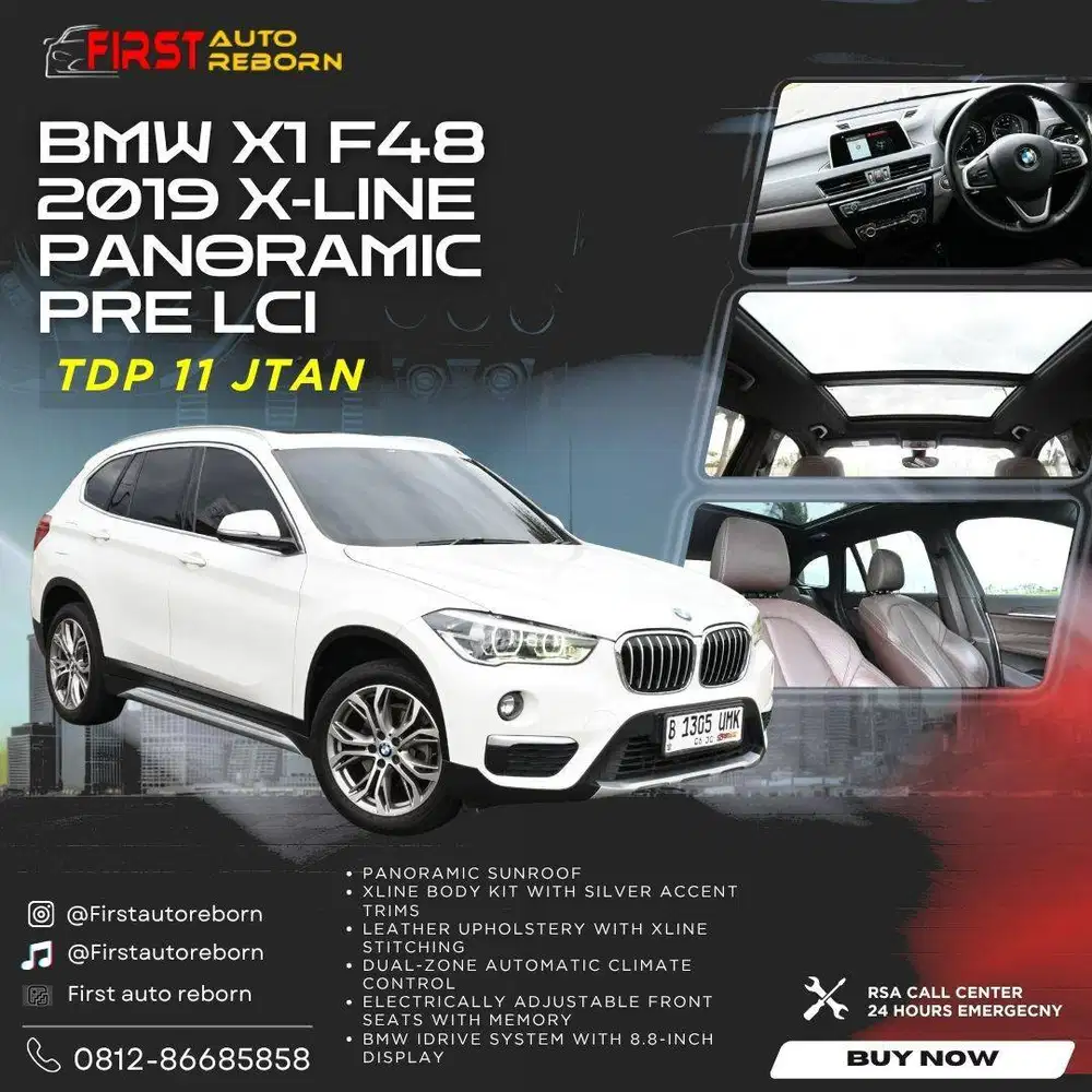 (TDP11jtan) BMW X1 F48 2019 X-line Panoramic Pre LCI