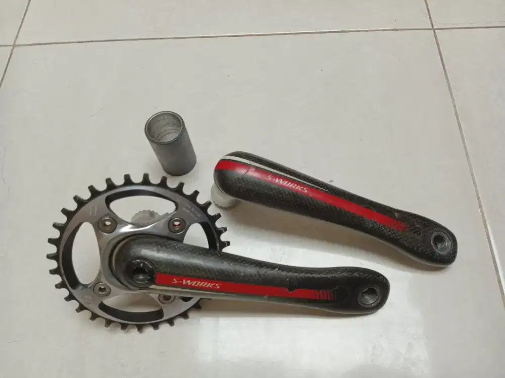 Crank S works carbon Fact 32 carbon original BB 30 spindle pendek