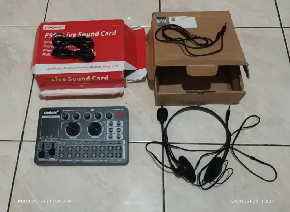 Siborie Soundcard F999 full set harga masih Nego