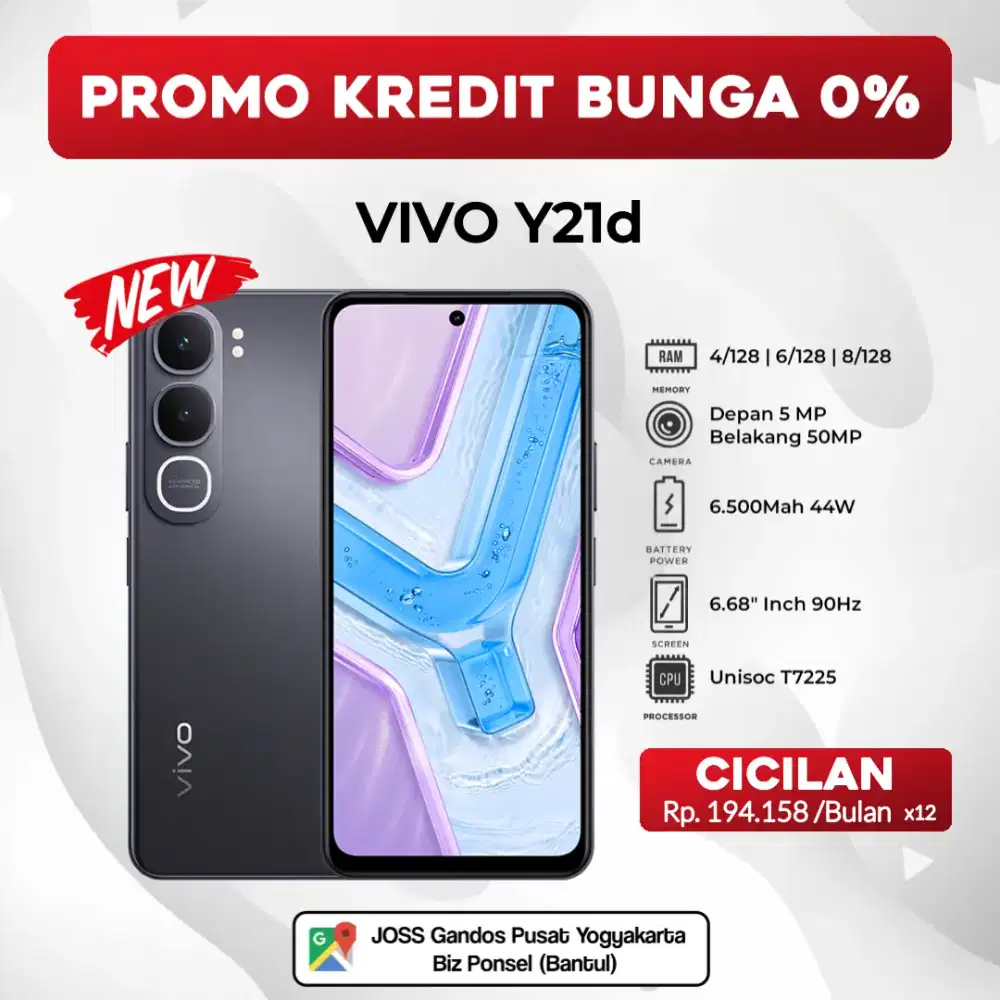 VIVO Y21d 4/128GB 6/128GB 8/128GB KREDIT HP JOGJA BANTUL
