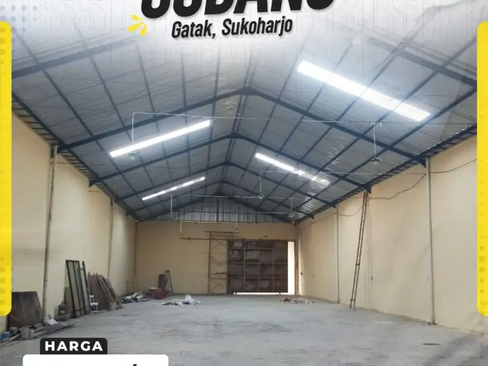 Disewakan Gudang Siap Pakai di Gatak Sukoharjo