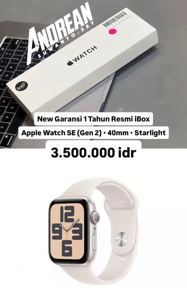 apple watch SE 2 40mm New garansi 1thn