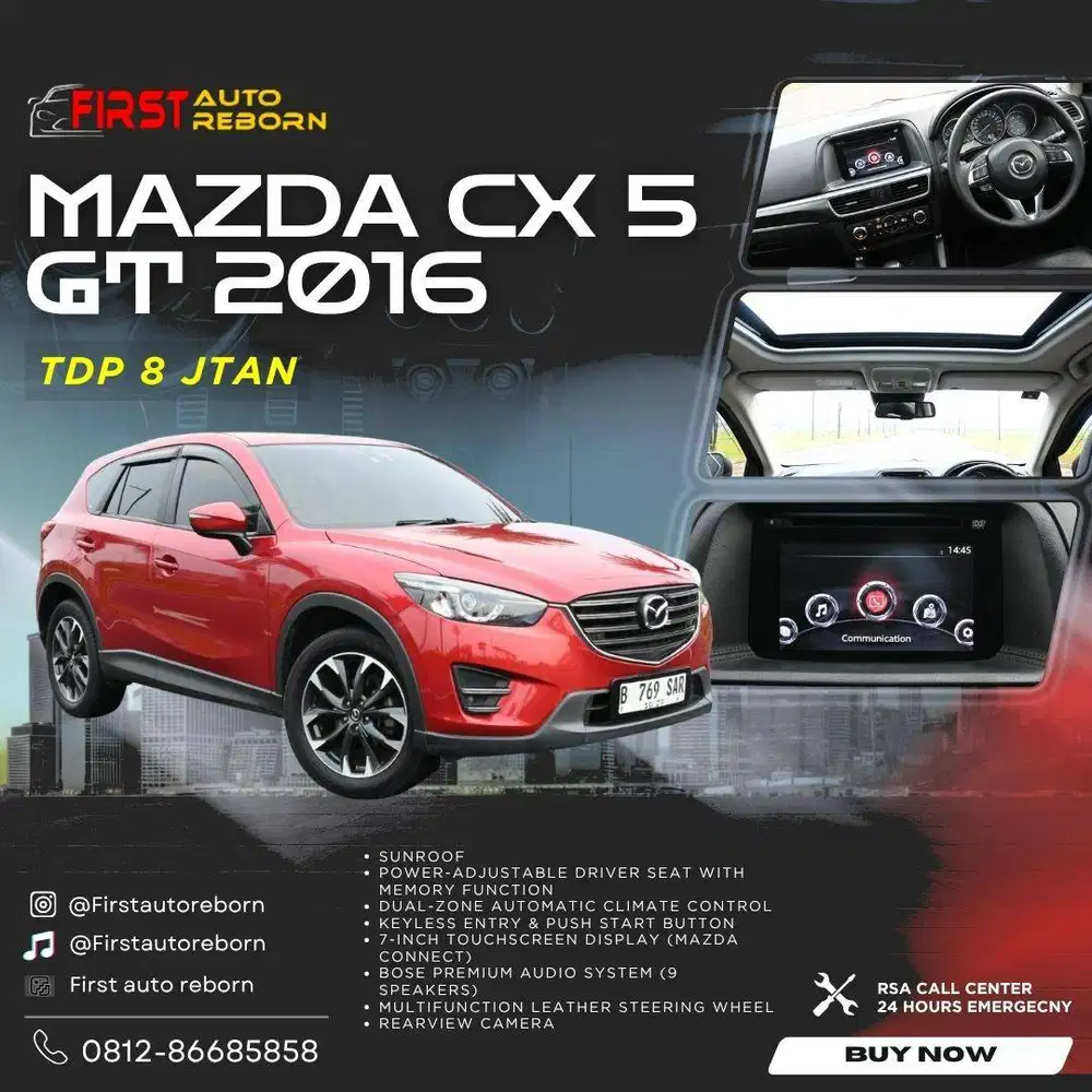 (TDP8jtan) Mazda CX-5 2.5 GT 2016 Soul Red Crystal