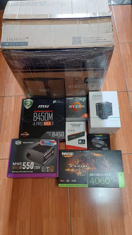 PC RYZEN 5 5600 RAM 16GB SSD 500GB VGA RTX 4060TI 8GB