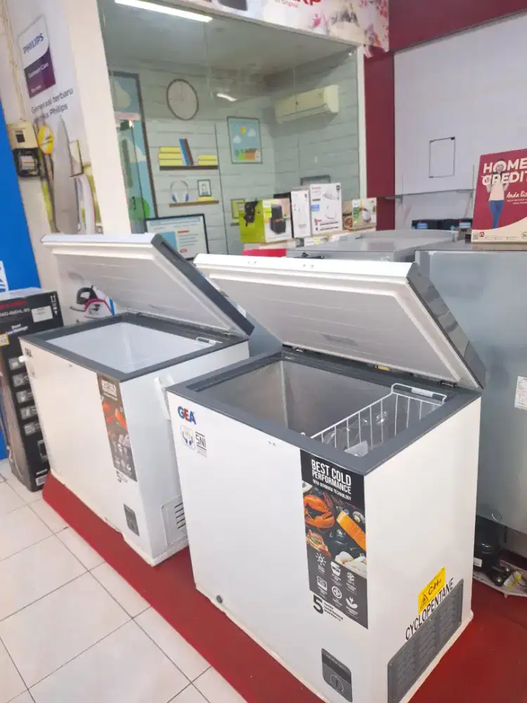 CREDIT FRRZER BOX TYPE GEA 200L BUNGA RINGAN DP 0%