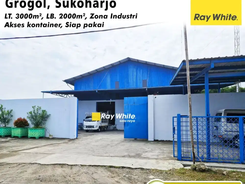 Disewakan gudang Zona Industri di Grogol Sukoharjo