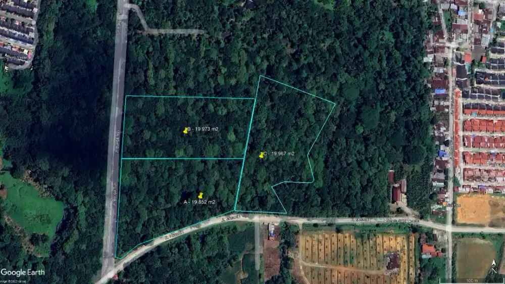 Dijual Tanah Jalan Bunga Turi Pasar Induk Lau Cih