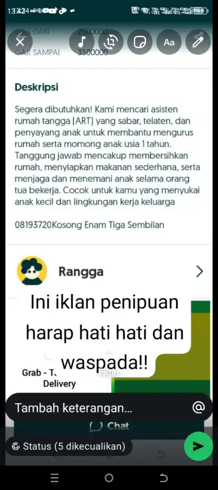 Lowongan art serabutan