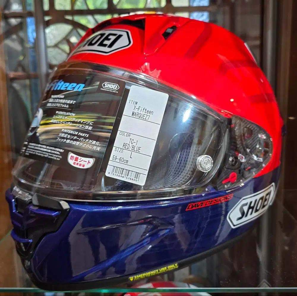 HELM FULL FACE SHOEI X15 XFIFTEEN X-FIFTEEN MARC MARQUEZ 7 MM93 ORI