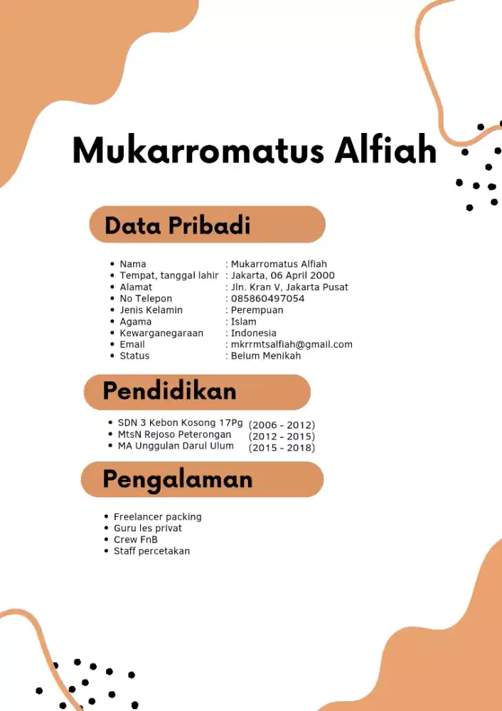 Open for work/looking for job