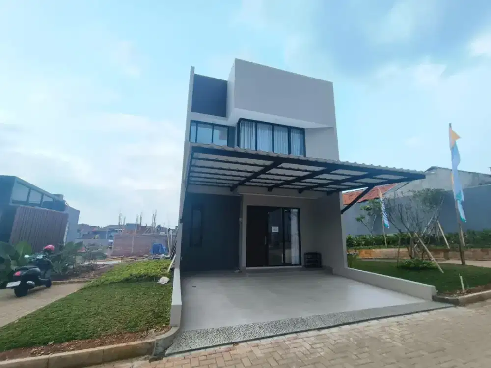Rumah Mewah 2 Lantai [CLUSTER EXLUSIVE] CIPAYUNG JAKARTA TIMUR Dinding Full Bata Merah
