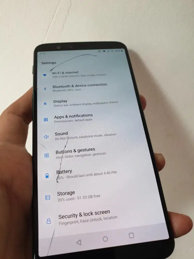 Oneplus 5T 6/64 minus tt/bt