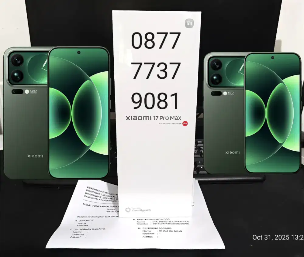 BNIB Xiaomi 17 Pro Max 16/1 TB Hijau - Bayar Pajak