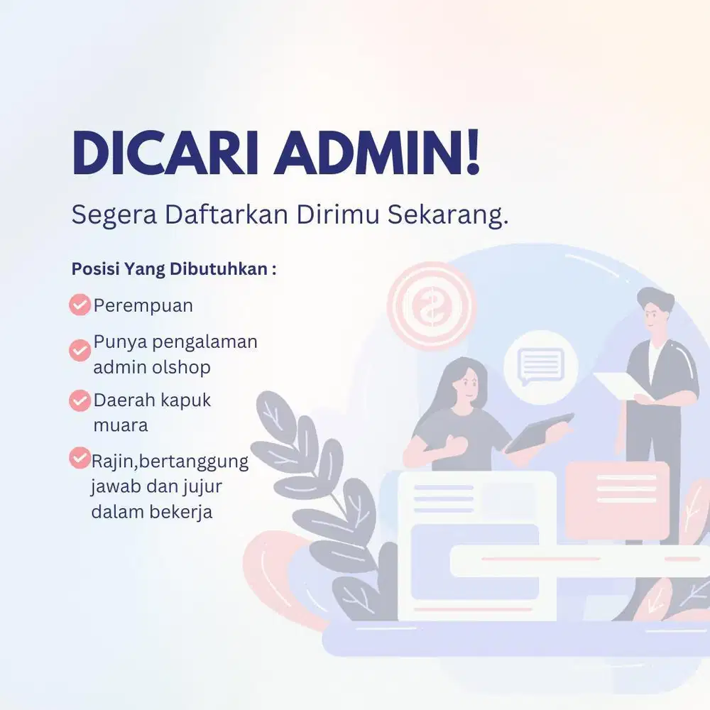 Dicari ADMIN GUDANG olshop