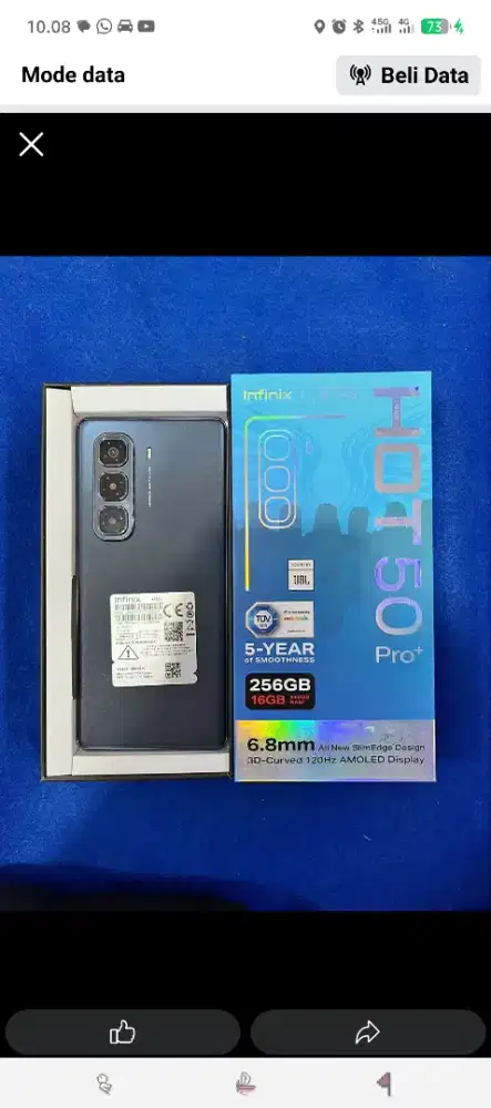 Jual Bu hp Infinix Hot 50pro+ ram 8/256gb