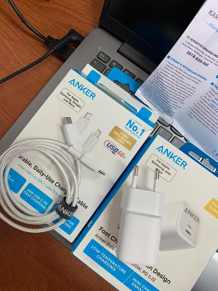Anker 20W 30W Wall Charger Adaptor GaN USB Type C-C 3F White