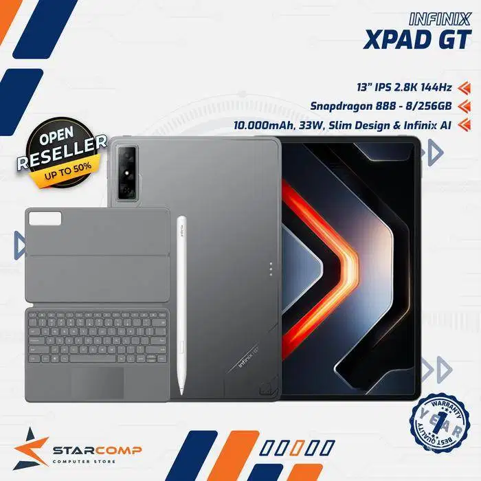INFINIX XPAD GT Snapdragon 888 8GB+256GB 13inches 2.8K 144Hz 1000 mAh
