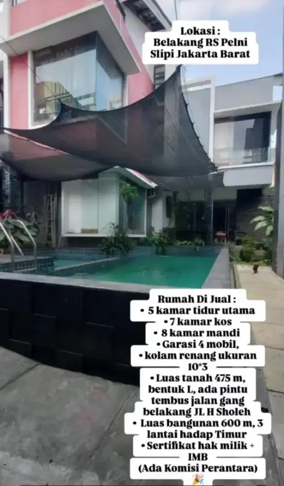 Rumah Modern minimalis di SLIPI , Jakarta.