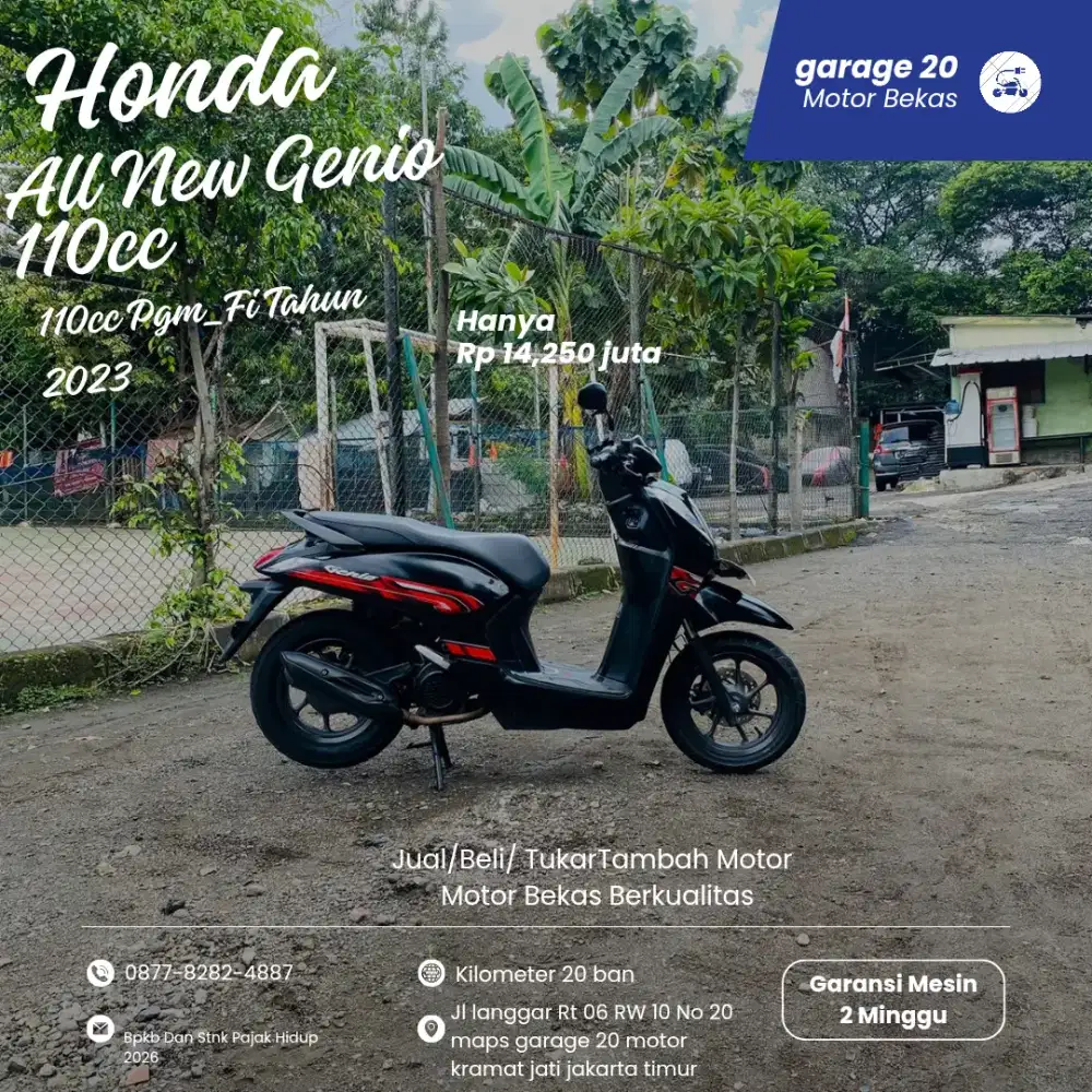 Honda All New Genio 110cc Pgm_Fi Tahun 2023 Pajak Hidup