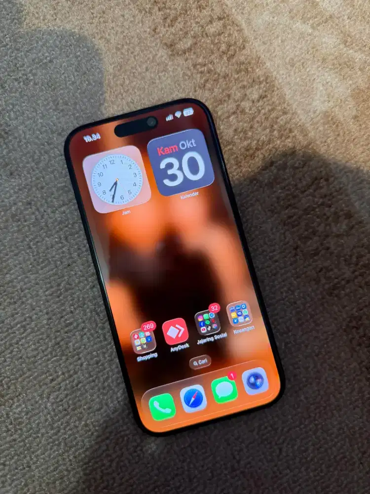 Iphone 15 pro Titanium biru