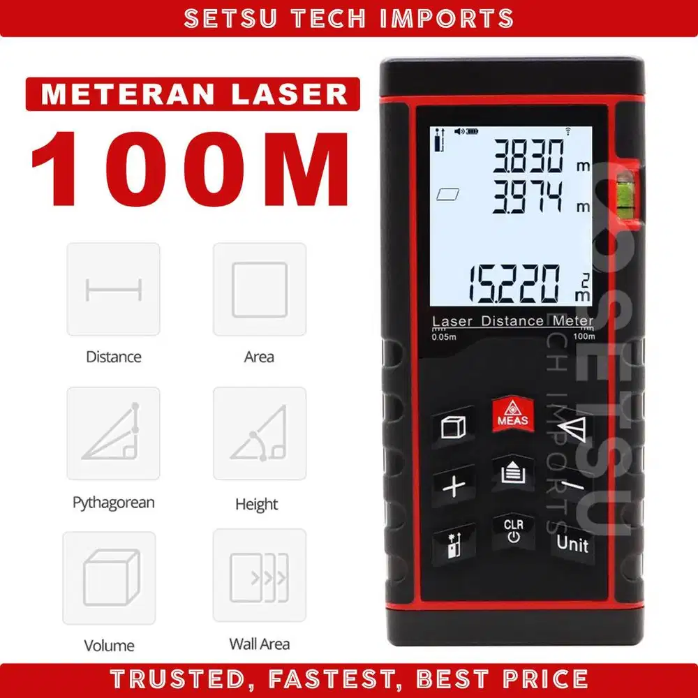 Meteran laser digital jangkaun 100 meter | Harga Miring | Baik
