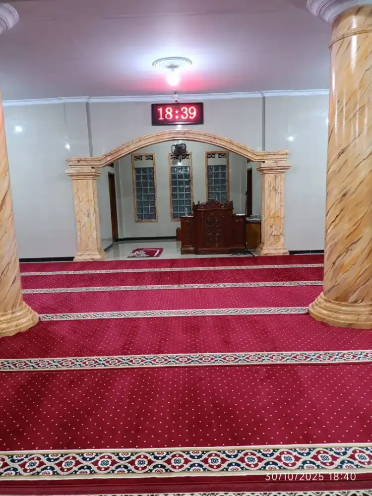 Tersedia Karpet sajadah Masjid import pembelian menyesuaikan kebutuhan