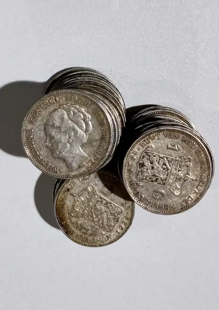 Koin kuno 1 Gulden Wilhelmina 50 pcs