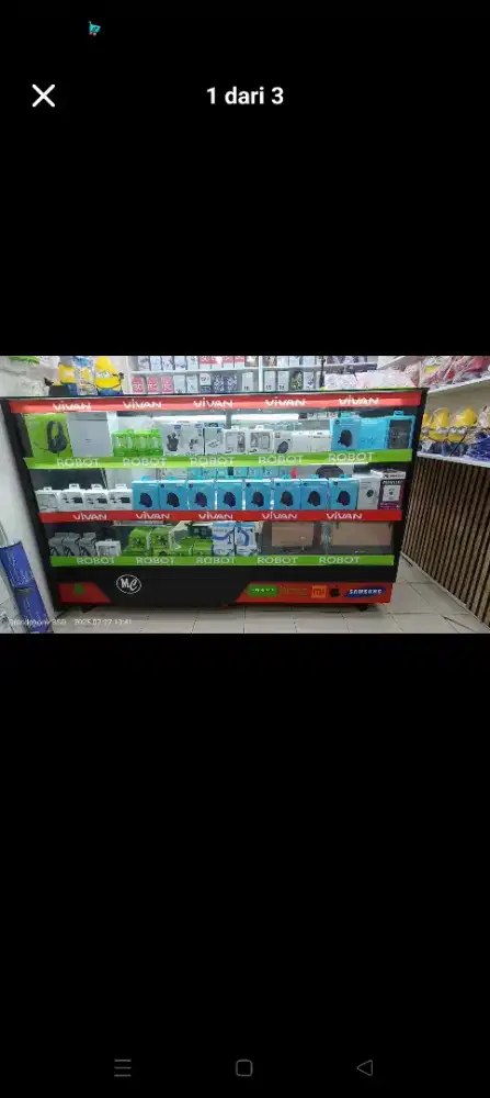 Di jual etalase dan Rak dinding