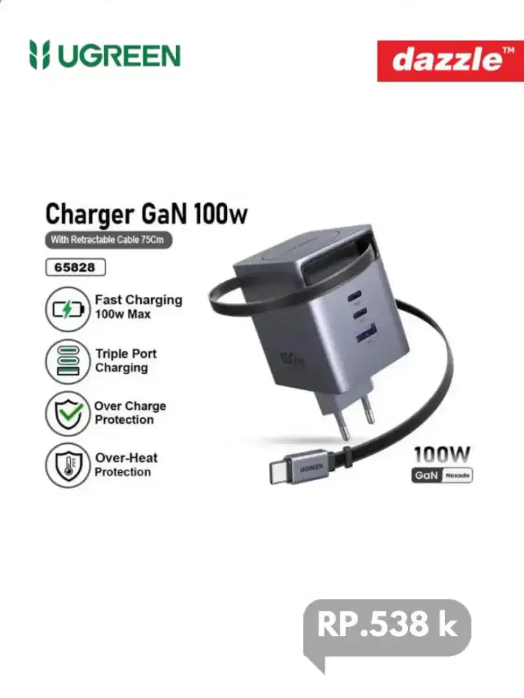 Ugreen charger GaN 100W 3-port