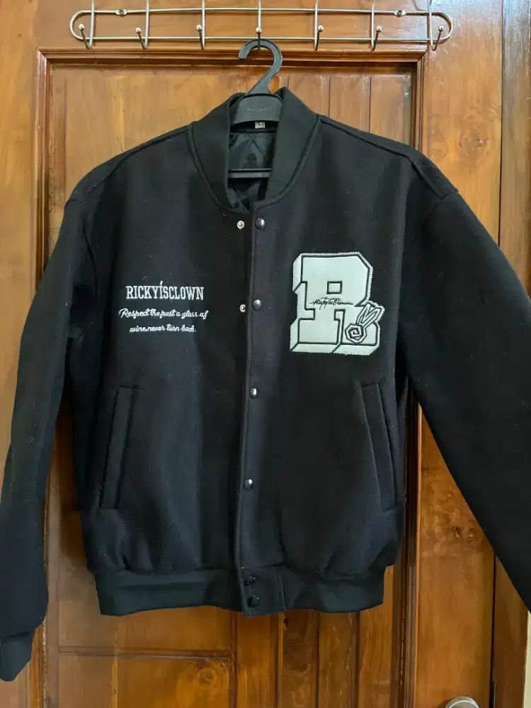 RIC Ricky Is Clown Respect R Logo Black Varsity size bsr(2)