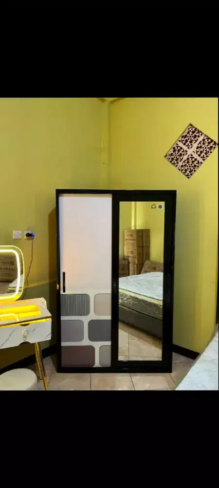 promo lemari pakaian besi pintu sliding sale termurah terlaris