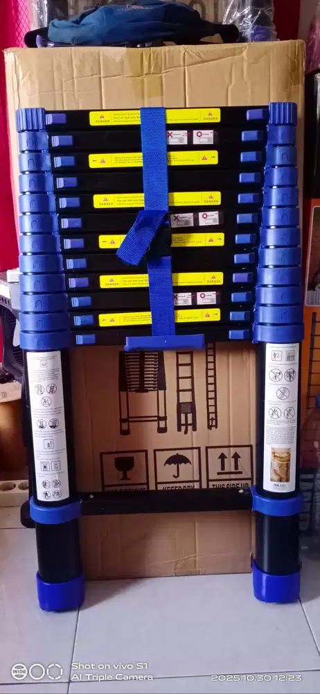 Tangga teleskopik single ukuran 3,8mtr an new