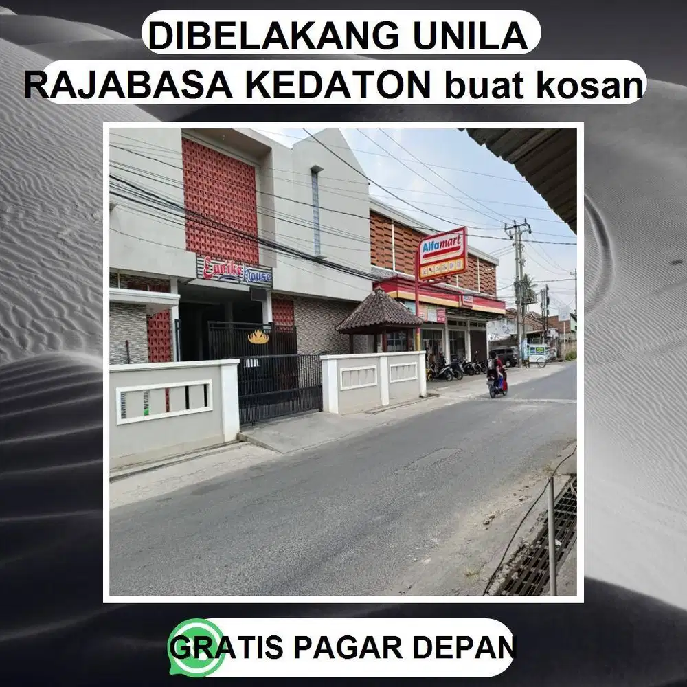 TANAH BELAKANG KAMPUS UNILA COCOK UNTUK BANGUN KOSAN LOKASI STRATEGIS