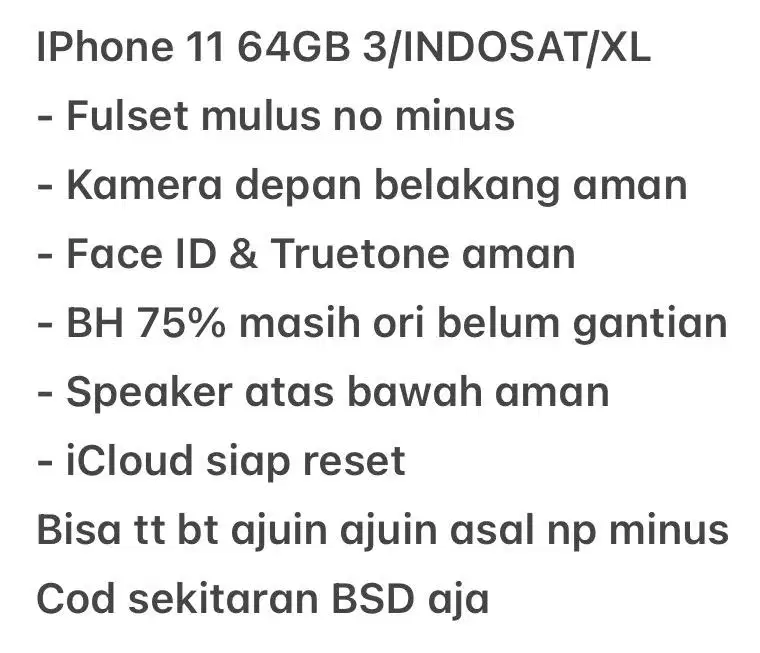 IPhone 11 64GB no minus edisi bosan cari kembalian android