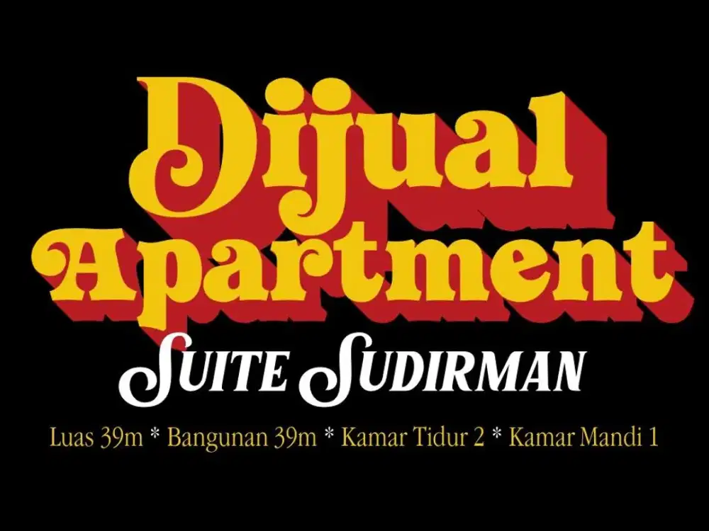 JUAL APARTMENT MURAH, SUDIRMAN SUITES, BANDUNG, SUDIRMAN, ASIA AFRIKA,