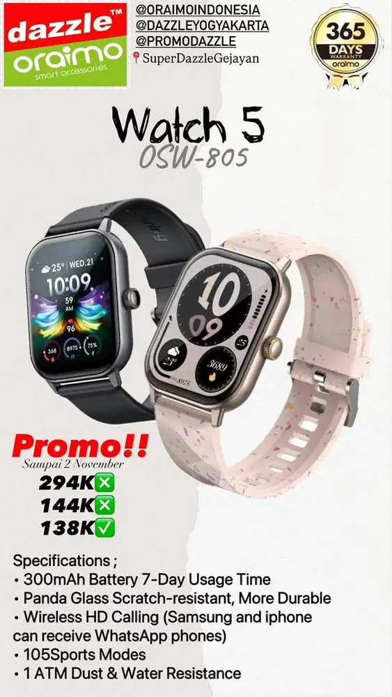 Smartwatch Oraimo Watch 5 OSW-805