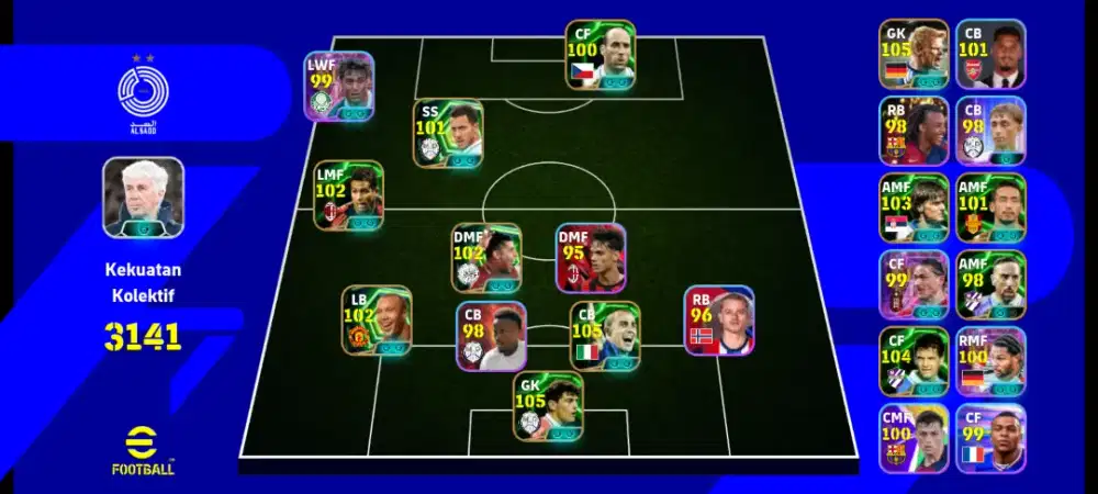 Dijual akun efootball spesial Bullet Geader ft Jan Koller