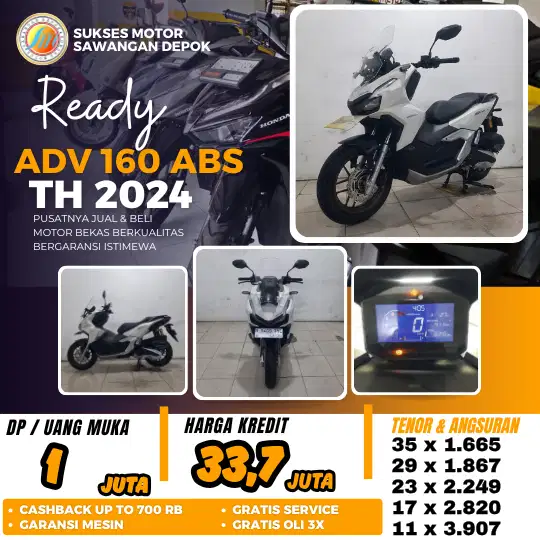 PROMO CASH KREDIT HONDA ADV 160 ABS TH 2024 UNIT MULUS BERGARANSI