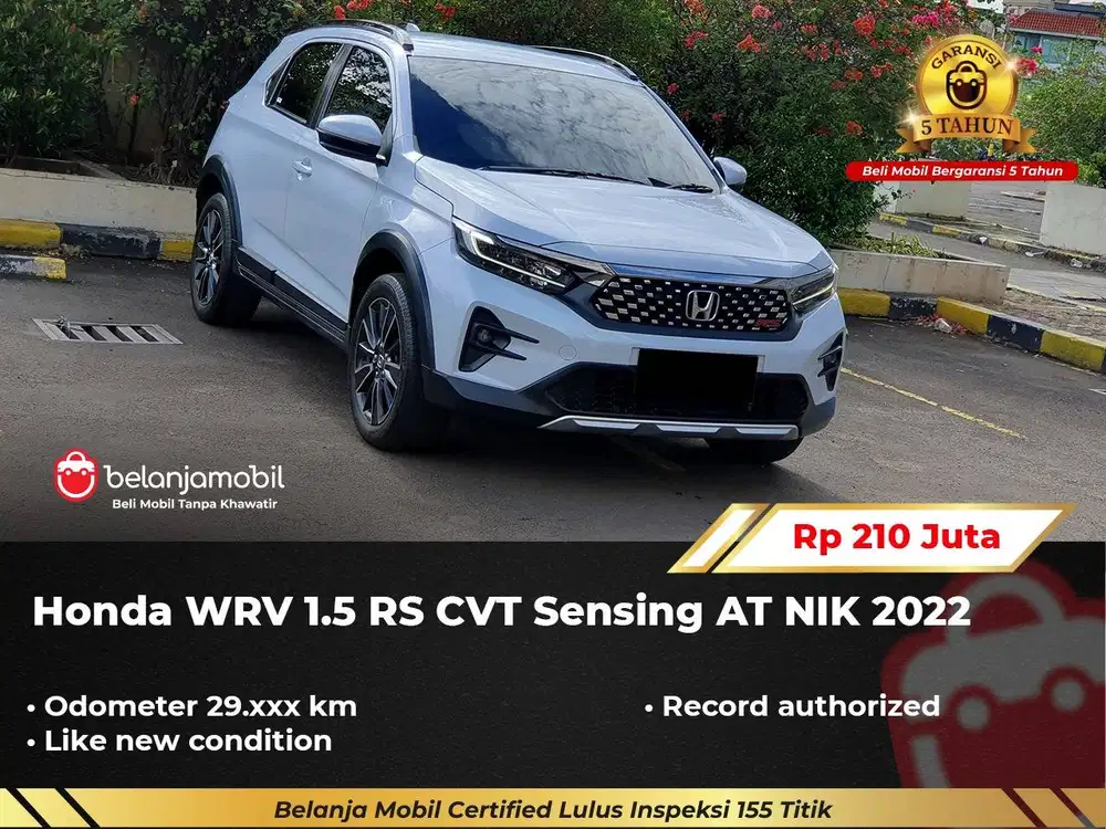 [ GARANSI 5TH ] Honda WR-V WRV WR V 1.5 RS CVT Sensing AT 2022/2023