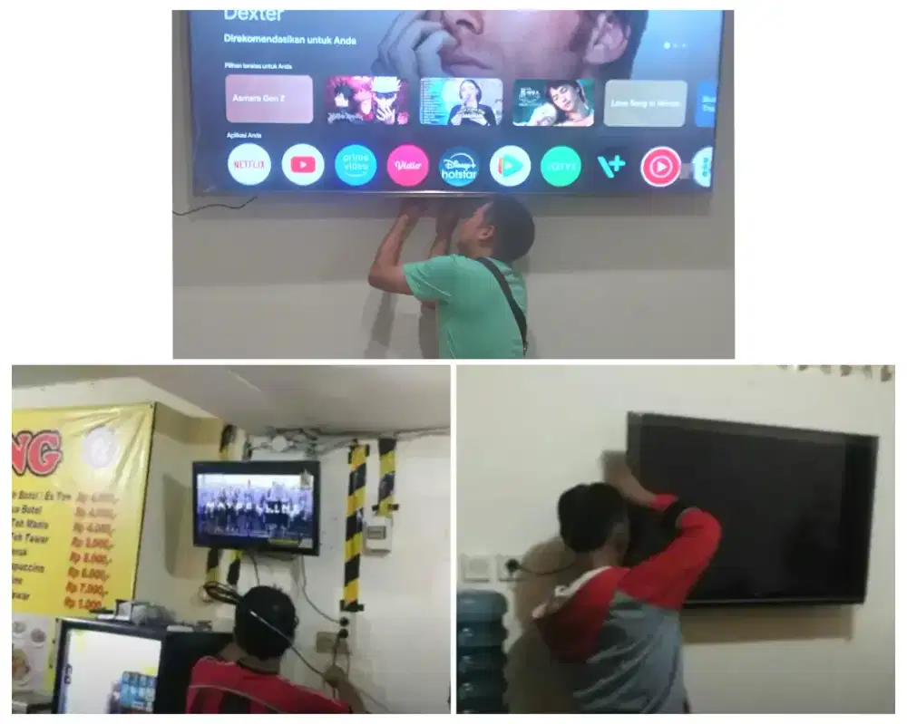 Pasangkan bracket  breket briket terima rapih