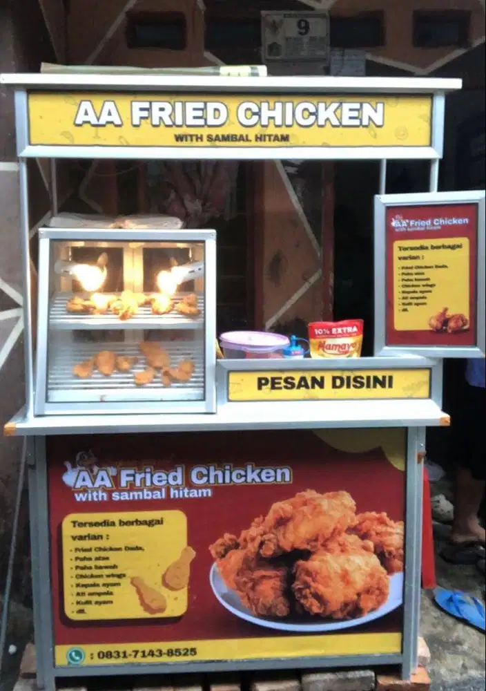 Fullset perlengkapan dagang fried chicken baru 2 minggu