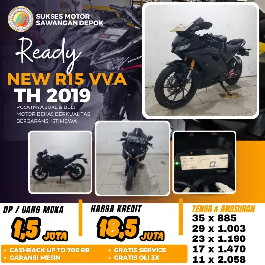 BISA CASH KREDIT YAMAHA NEW R15 VVA V3 TH 2019 UNIT MULUS BERGARANSI