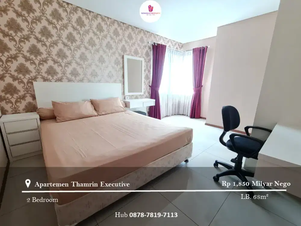 Dijual Apartement Thamrin Executive 2BR Full Furnished Lantai Rendah