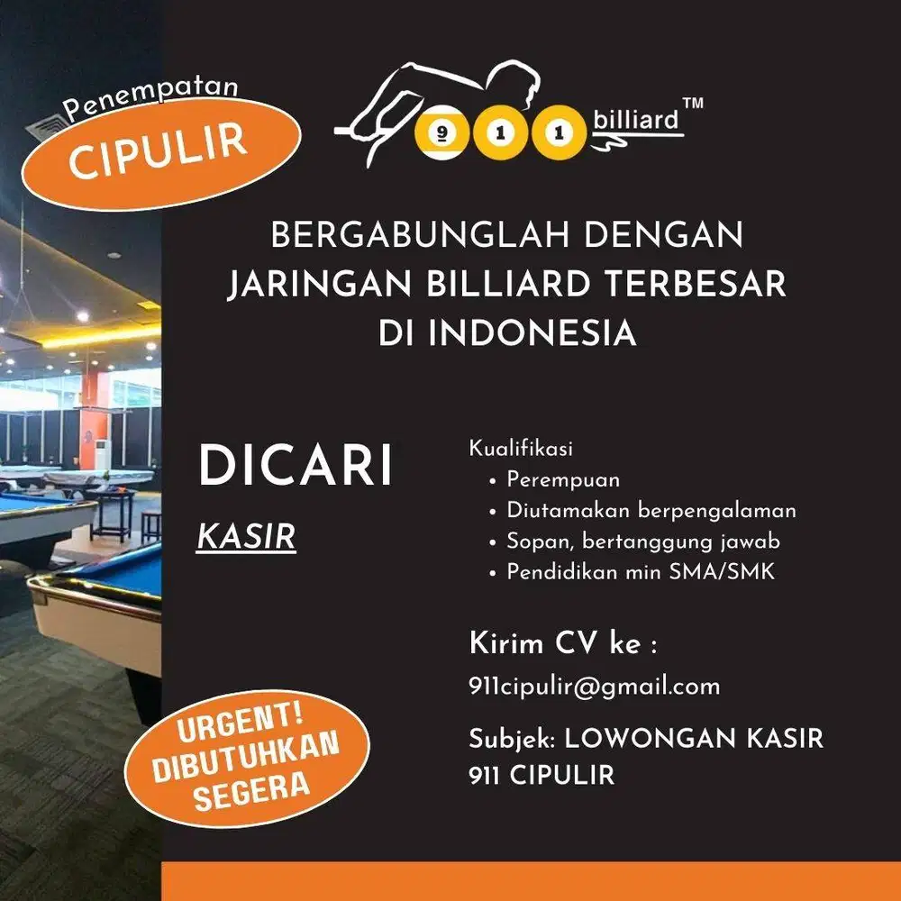Loker 911 Billiard ITC Cipulir