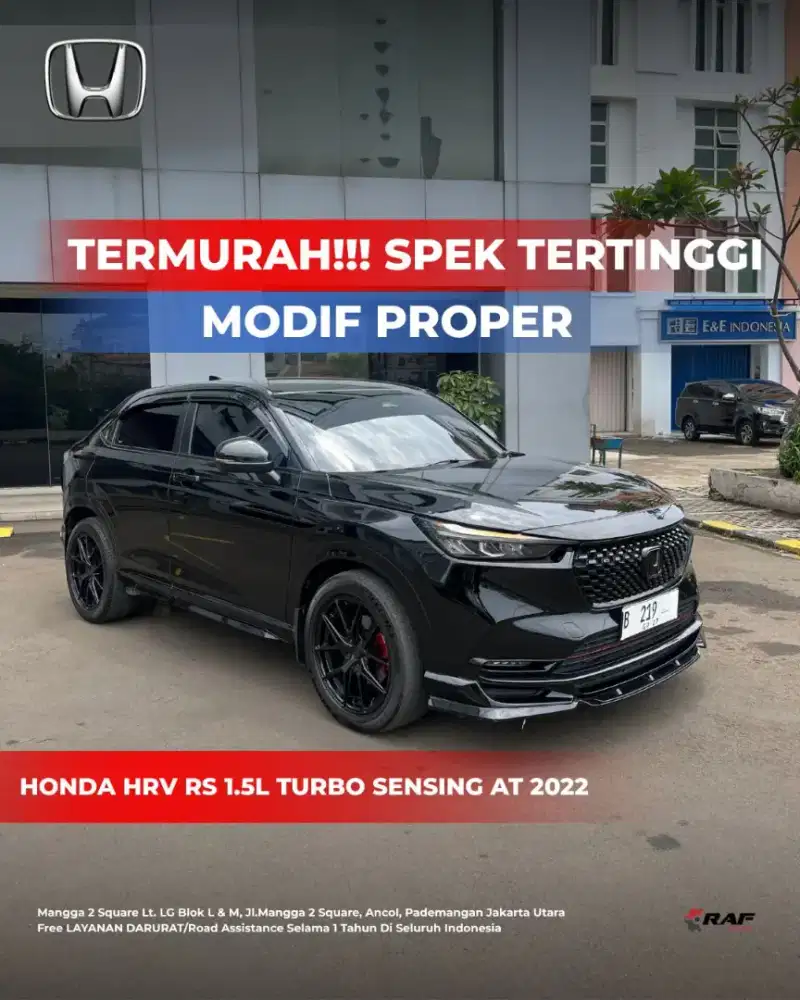 HONDA HRV HR-V RS 1.5 TURBO SENSING AT 2022 HITAM MATIC
