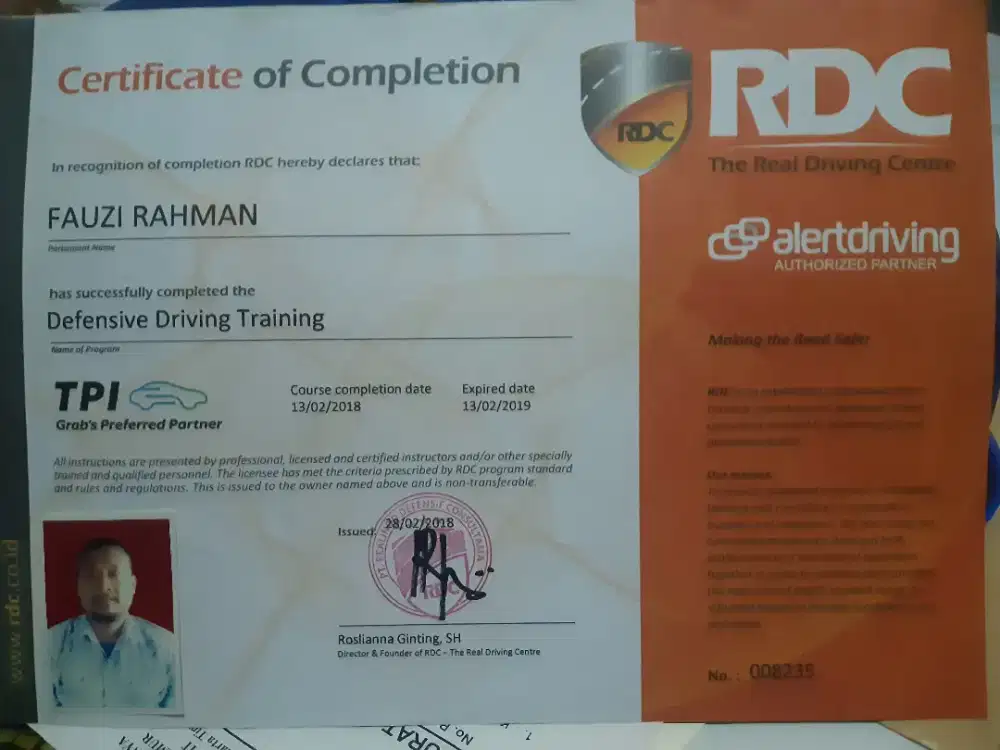 DRIVER/PENGEMUDI/SOPIR