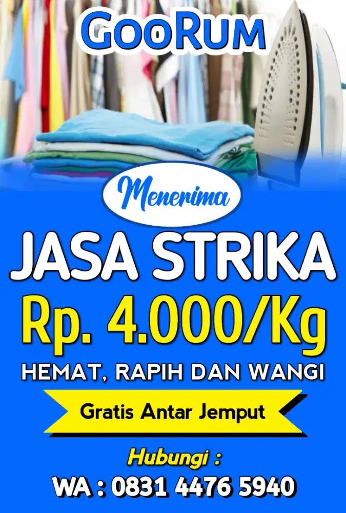 Jasa setrika rumahan