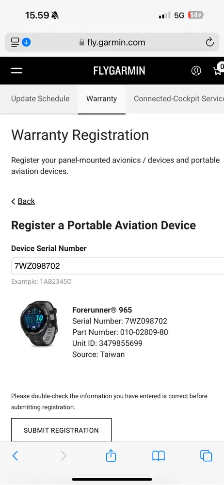 Forerunner 965 good condition ex Garansi TAM