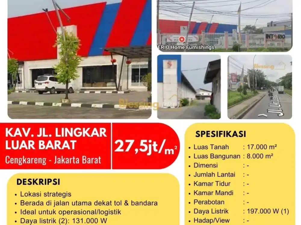 Dijual Kavling di Jl Lingkar Luar Barat Cengkareng Jakbar