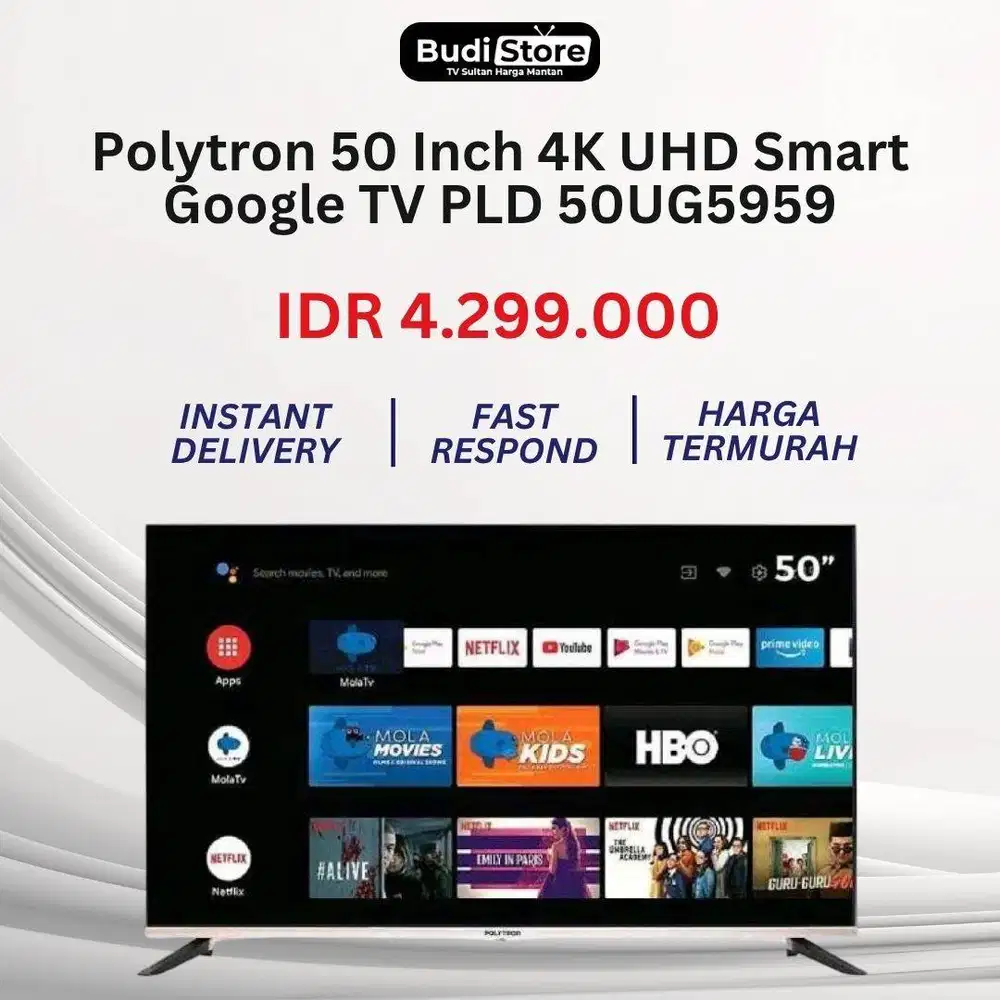 Polytron 50 Inch 4K UHD Smart Google TV PLD 50UG5959